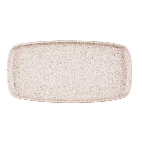 Churchill SEBWEP301 Emerge 11-7/8" x 5-1/2" Rectangle Tray, Stoneware, Speckled White