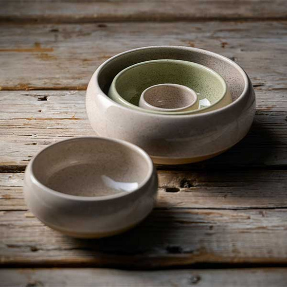 Churchill SEBWEM161 Emerge 16 oz. Deep Bowl, Stoneware, Speckled White