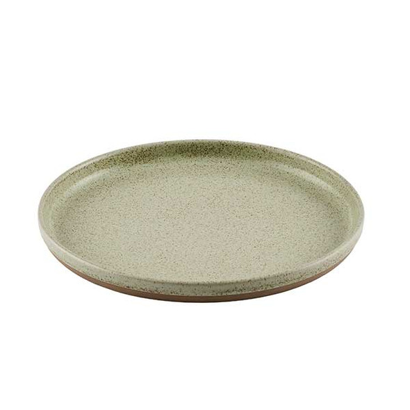 Churchill SESG21EP1 Emerge 8-1/4" Walled Plate, Stoneware, Speckled Green