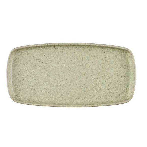 Churchill SESGEP301 Emerge 11-7/8" x 5-1/2" Rectangle Tray, Stoneware, Speckled Green