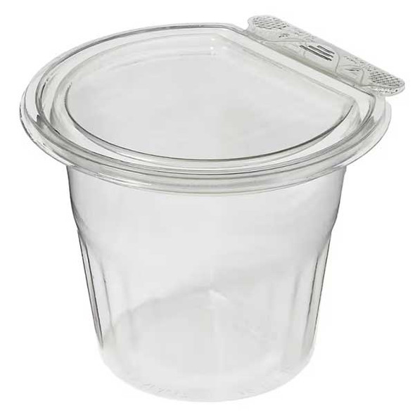Lacerta T19439 Fresh N' Sealed 11 oz. Parfait Dessert Container, Hinged, PET, Clear - 240/Case