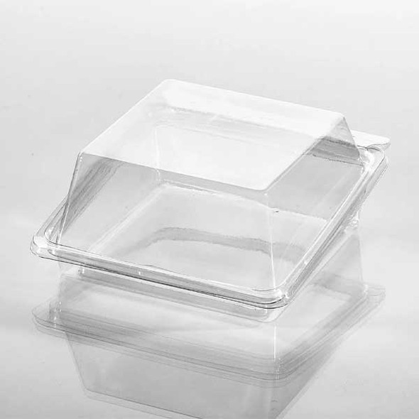 Lacerta T24378 Fresh N' Sealed Sandwich Deli Container, Dome Lid, Hinged, PET, Clear - 360/Case