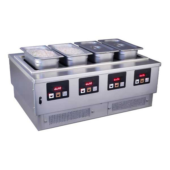 Hatco IRC-4 4-Zone Induction Rice Cooker, (4) 20-Cup Pans, 208V, 1 Phase