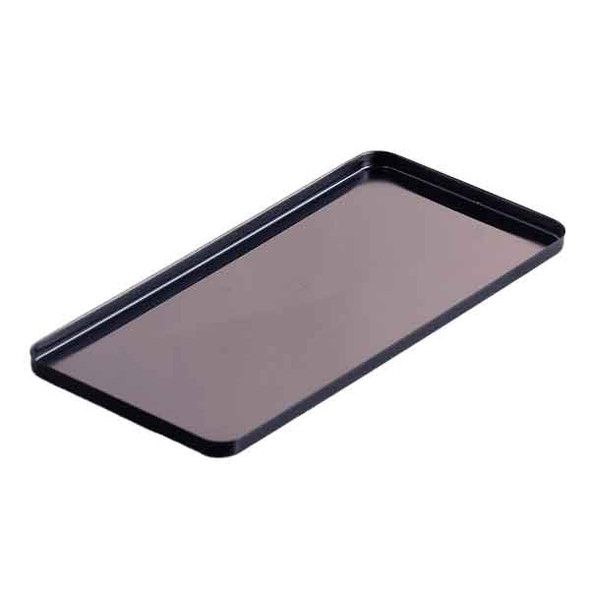 Service Ideas TRMEF115BX Modern Edge 11" X 5" Cocktail Serving Tray, Black Onyx
