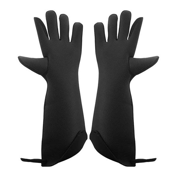 Browne 5430702 KitchenGrips Pro 17" 5-Finger Oven Gloves, Black