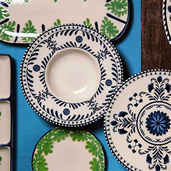 Cardinal FQ117 Maria Portugal Terracota Vila Flor 8-1/4" 4 oz. Risotto Plate, Stoneware - 6/Case