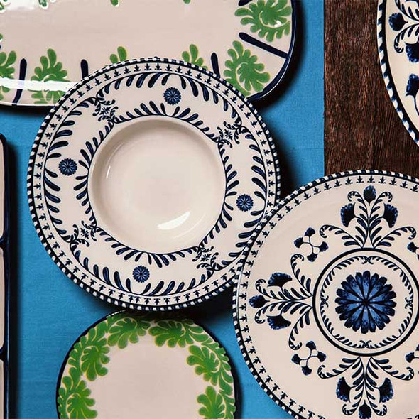 Cardinal FQ121 Maria Portugal Terracota Vila Flor 7-1/2" Rim Plate, Stoneware - 6/Case