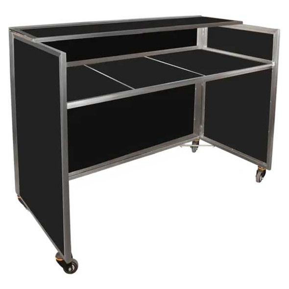 Eastern Tabletop HS981 Slim Mobile Buffet Table with 3 Display Tiles