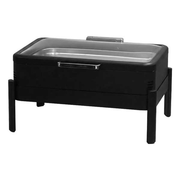 Eastern Tabletop EB15509 Solas 8 qt. Rectangle Waterless Chafer, Matte Black