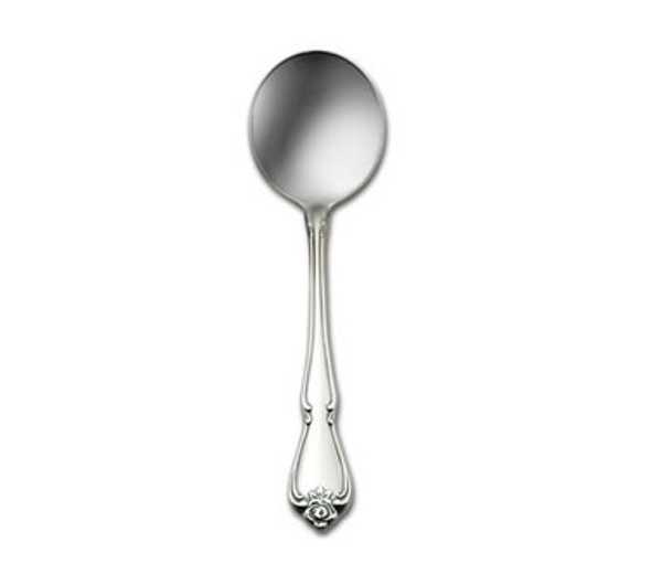 1880 Hospitality 2552SBLF Arbor Rose 6" Bouillon Spoon - 12/Case