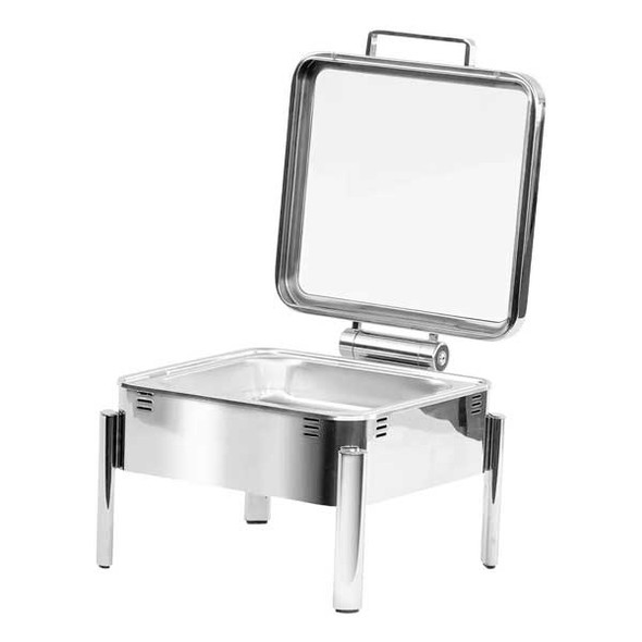 Eastern Tabletop EB15501 Clara 6 qt. Square Waterless Chafer, Polished Stainless Steel