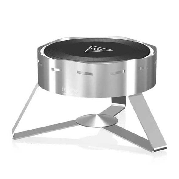 Eastern Tabletop EB15015 EcoServe Edge Lumi Round Chafer Stand, Large, Polished Stainless Steel