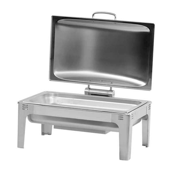 Eastern Tabletop EB15512 Nivo 8 qt. Rectangle Waterless Chafer, Brushed Stainless Steel