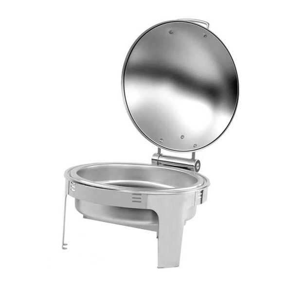 Eastern Tabletop EB15514 Nivo 6 qt. Round Waterless Chafer, Brushed Stainless Steel
