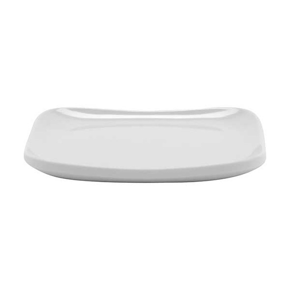 GET CS-6114-W Siciliano 4" Square Coupe Plate, Melamine, White - 48/Case
