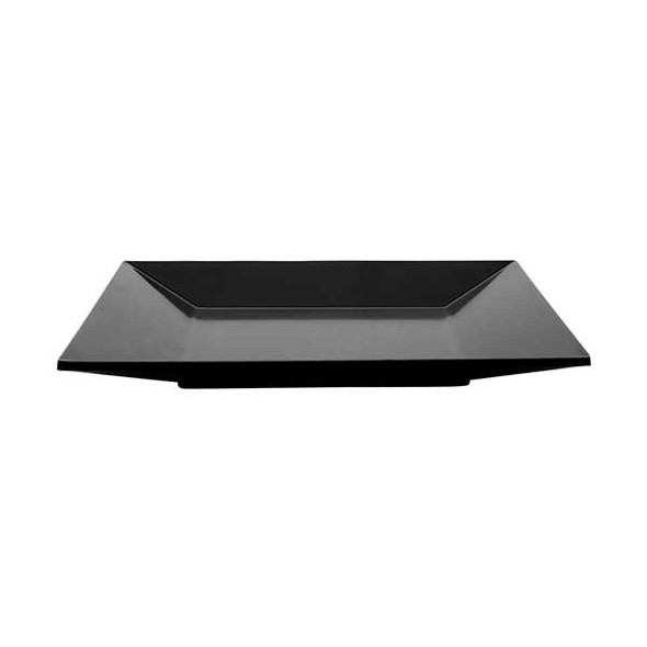 GET ML-104-BK Siciliano 10" Square Plate, Melamine, Black