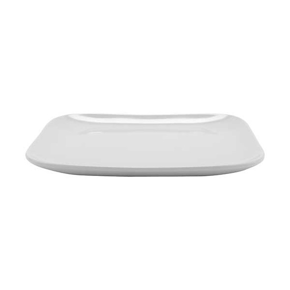 GET CS-6119-W Siciliano 9-1/2" Square Coupe Plate, Melamine, White - 12/Case