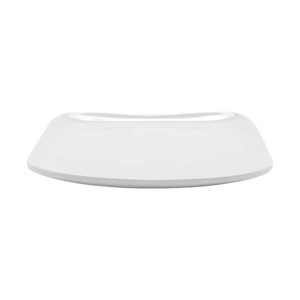GET CS-6117-W Siciliano 7-1/2" Square Coupe Plate, Melamine, White - 24/Case