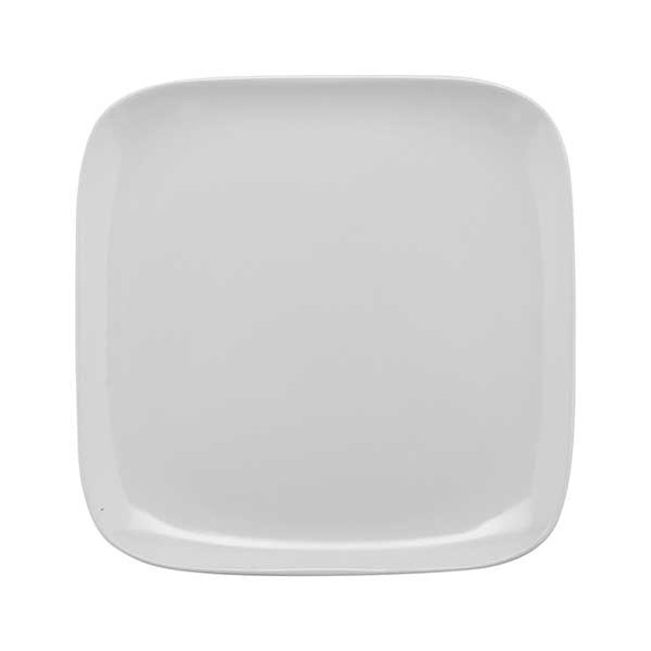GET CS-6117-W Siciliano 7-1/2" Square Coupe Plate, Melamine, White - 24/Case