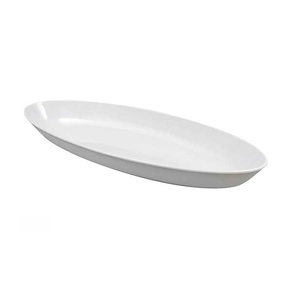 GET ML-255-W Siciliano 27" x 10" Deep Oval Platter, Melamine, White