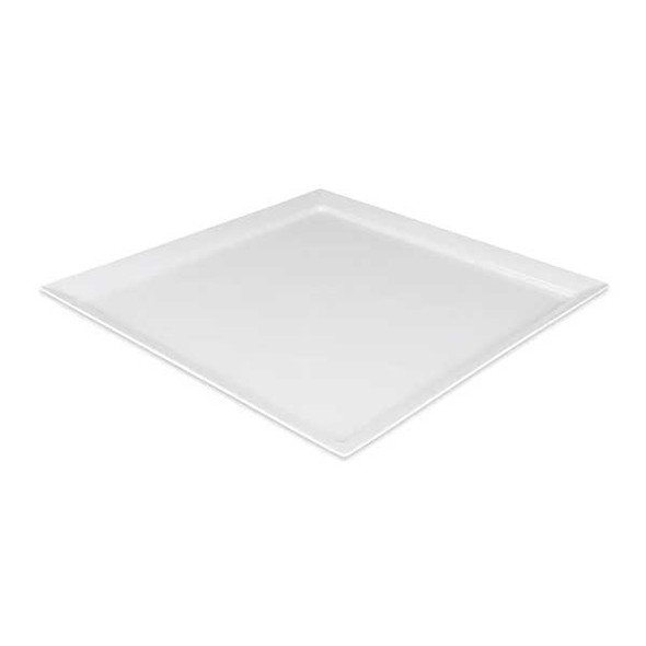 GET ML-244-W Siciliano 24" Square Display Plate, Melamine, White