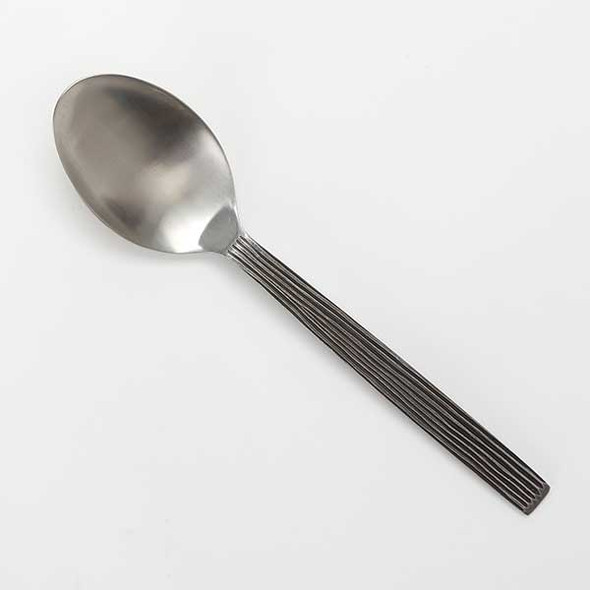 American Metalcraft WVASP10 Wavy Aged 10" Solid Serving Spoon, Stainless Steel