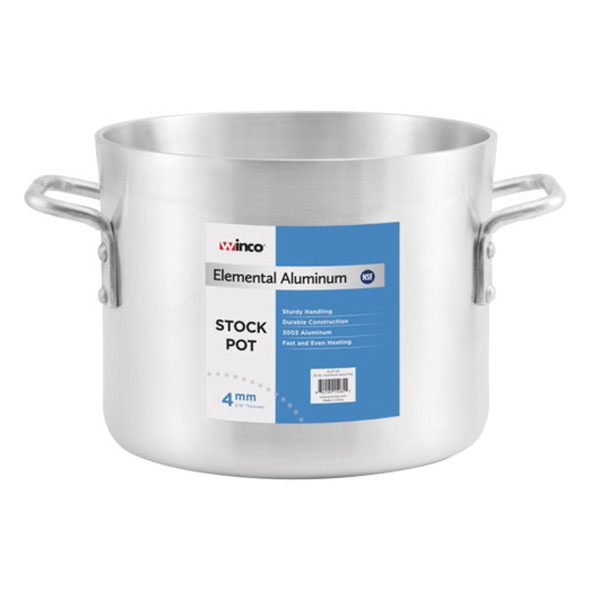 Winco ALST-12 Elemental 12 Qt. Stock Pot, Aluminum
