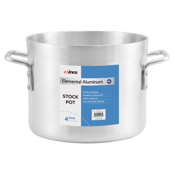 Winco ALST-16 Elemental 16 qt. Stock Pot, Aluminum