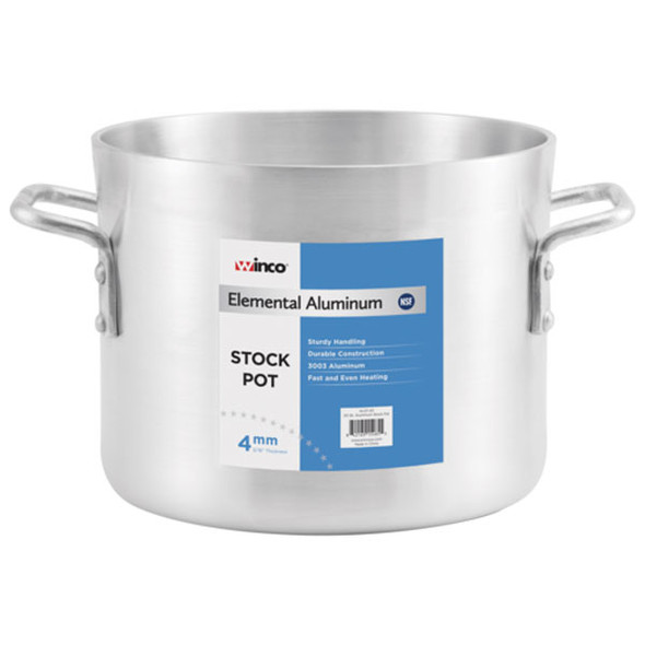Winco ALST-24 Elemental 24 qt. Stock Pot, Aluminum