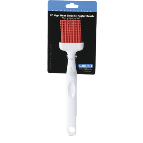 Carlisle 4040305 2" Wide Red Silicone Pastry Brush