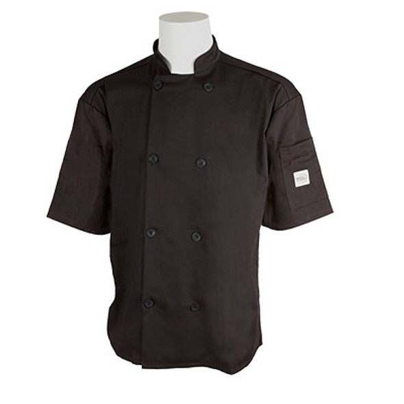 Mercer Culinary M60019BKL Millennia Air Size L Unisex Short Sleeve Jacket - Clearance