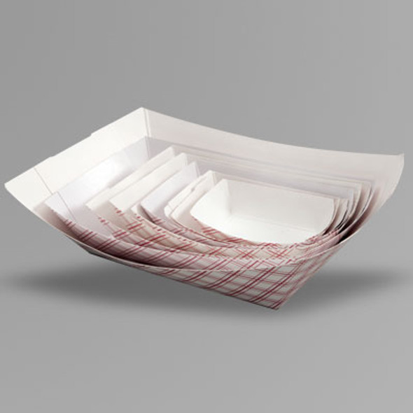 Empress EFT300 Red Plaid Food Tray - 500/Case