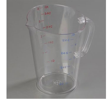 Carlisle 4314507 1 gal. Measuring Cup, Plastic