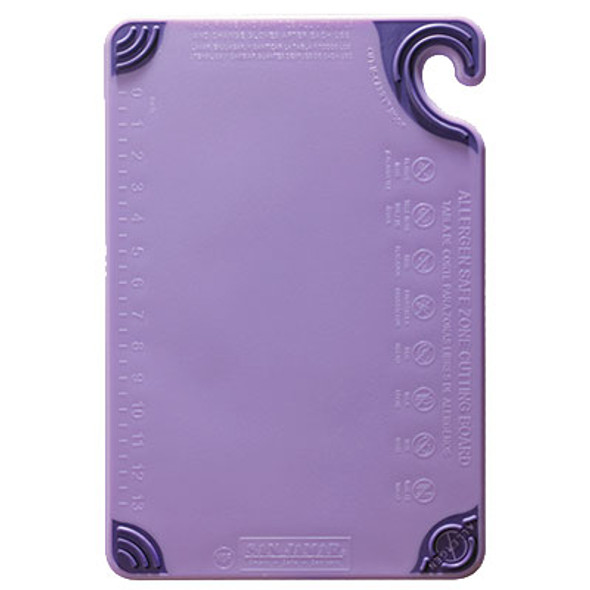 CBG121812PR - Saf-T-Grip Allergen Saf-T-Zone 12" x 18" Purple Cutting Board