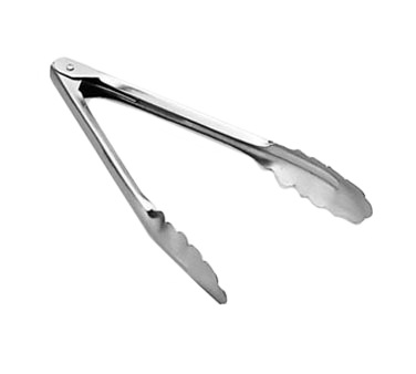 Vollrath 47309 9-1/2" Heavy Duty Utility Tongs, Stainless Steel