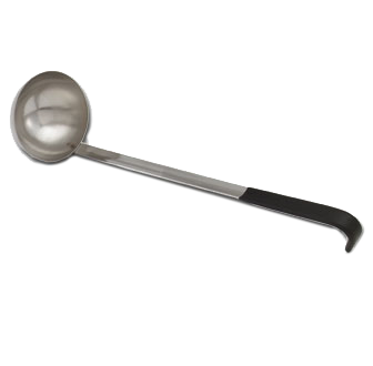 Vollrath 58055 Kool-Touch 6 oz. Two-Piece Serving Ladle, Black Handle, Stainless Steel