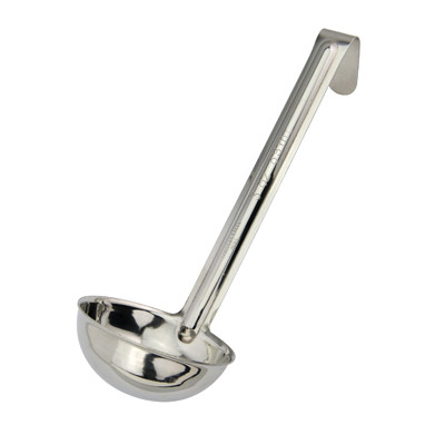 Winco LDI-30SH 3 oz. One-Piece Serving Ladle, Stainless Steel