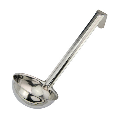 Winco LDI-40SH 4 oz. One-Piece Serving Ladle, Stainless Steel