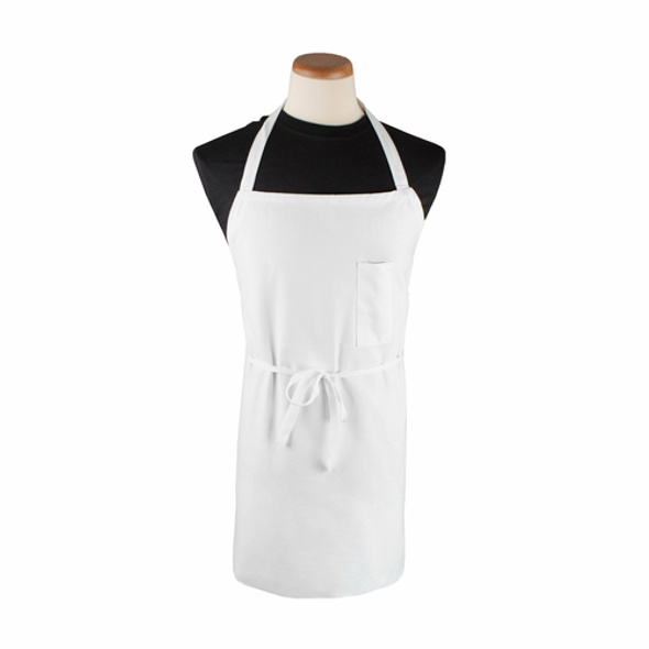 Pictured is a white Ritz Bib Apron with pen pocket