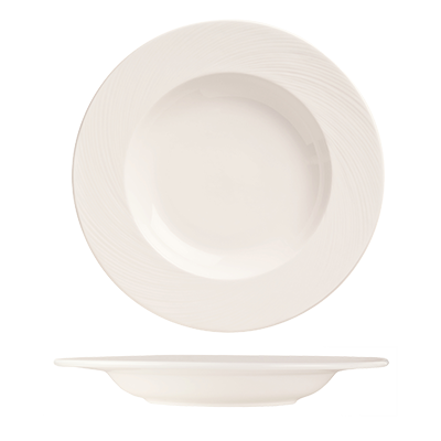 Libbey BO-1108 Classics Basics Orbis 20 oz. China Pasta Bowl. Porcelain, White - 36/Case