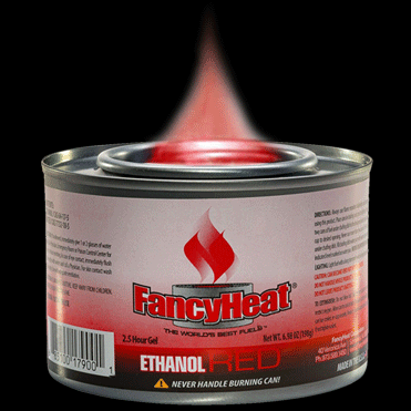 Fancy Heat F800 2.5 Hrs Methanol Blue Gel Fuel 72/Case Ford Hotel