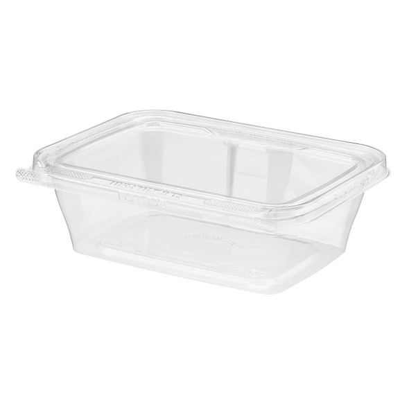 Inline Plastics TS24 Safe-T-Fresh 24 oz. Plastic Single Compartment Container with Hinged Lid - 200/Case