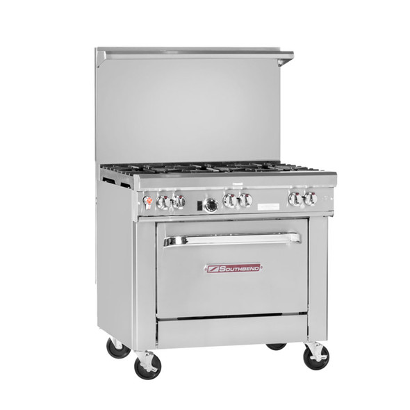 Southbend 4361D Ultimate 36" Restaurant Range, 6 Burner, Standard Oven, Natural Gas, 243,000 BTU