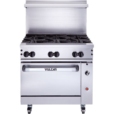 Vulcan 36S-6BN Endurance 36" Natural Gas Restaurant Range, 6 Burner, 215,000 BTU