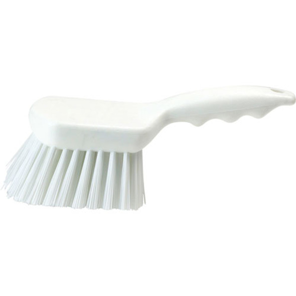 8" long, polyester bristles, non-absorbent, oil resistant, plastic handle, white