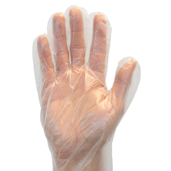 Safety Zone GDPE-LG Large Clear Powder Free Polyethylene Gloves