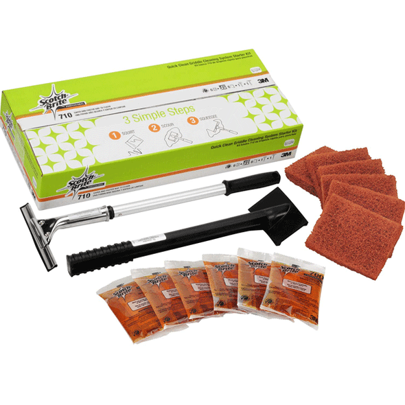 Scotch-Brite™ Quick Clean Griddle Cleaning System Starter Kit 710