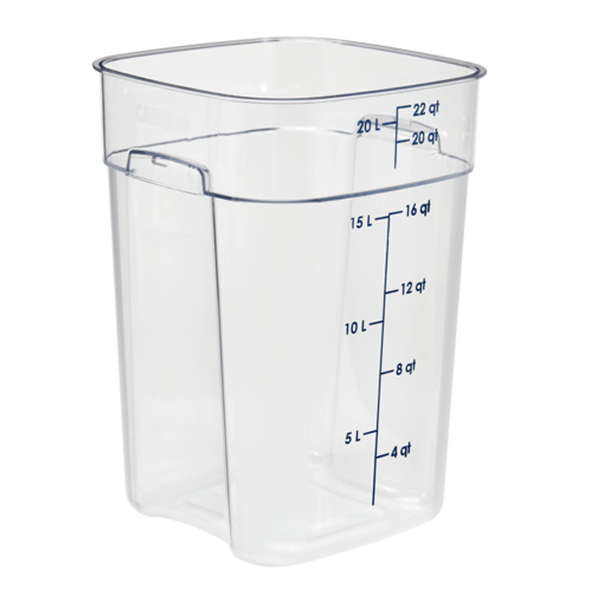 Cambro 22SFSPROCW135 CamSquare FreshPro 22 Qt. Food Container, Clear