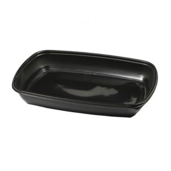 Sabert 78120B300N 20 oz. Small Rectangle Container, Black