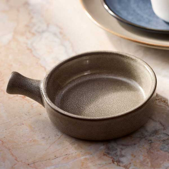 Steelite 6124RG008 Robert Gordon Potter's Collection 10-1/4 oz. Handled Deep Tray, Storm